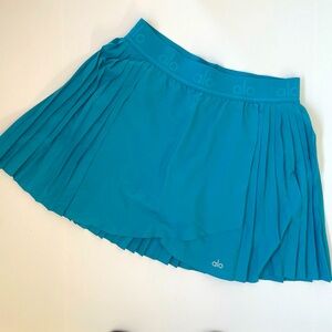 ALO YOGA Blue Aces Tennis Skirt Size Large